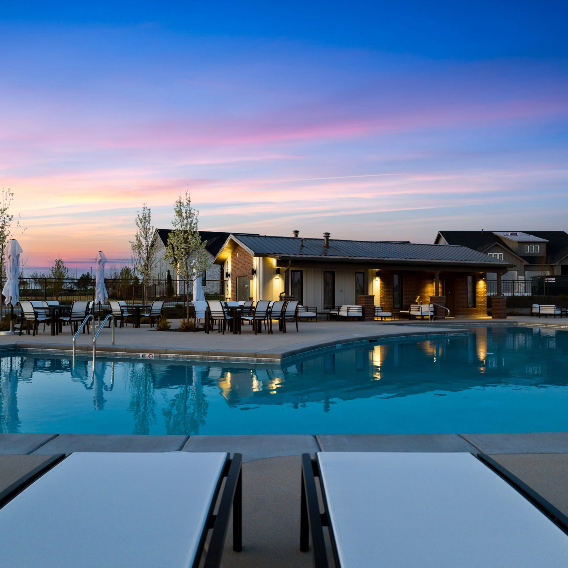 Valor Community Pool at Twilight